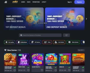 mbit casino hp screenshot