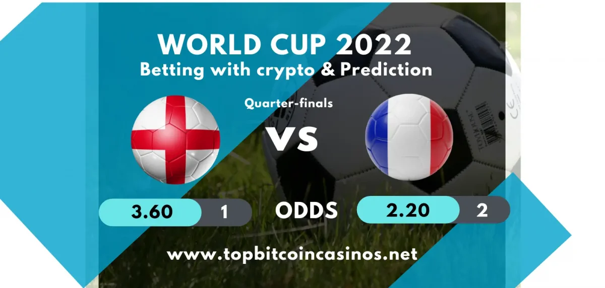 England vs France Betting Tips with Cryptocurrencies, Odds and Prediction