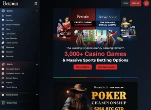 betcoin casino homepage screenshot