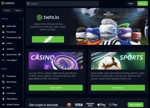 bets io homepage screenshot