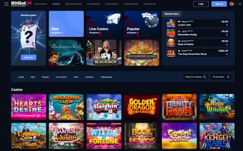 BitBet24 casino (screenshoot) BitBet24 casino (screenshoot)