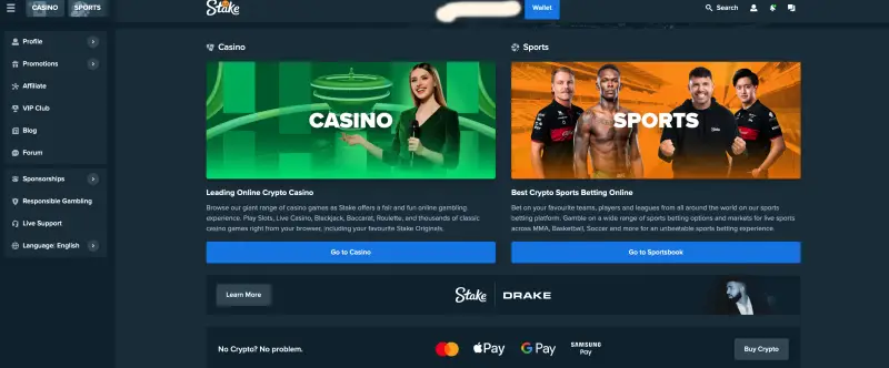 Stake Homepage - Review