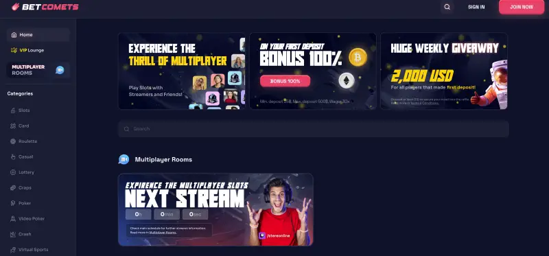 Royal Stars casino review - homepage betcomets casino review