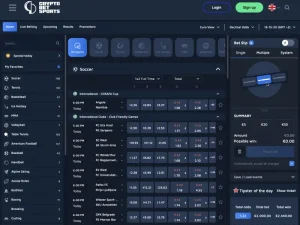 crypto bet sports betting screenshot