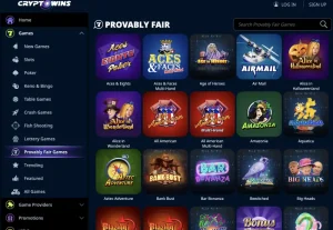 cryptowins games screenshot