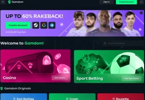 gamdom casino hp screenshot