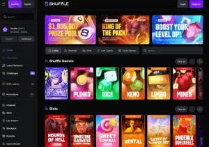 shuffle casino hp screenshoot