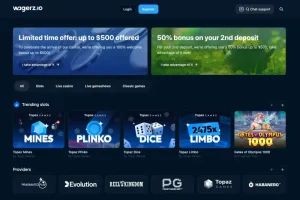 wagerz casino hp screenshoot