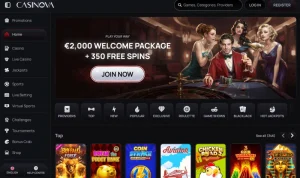 casinova hp screenshot