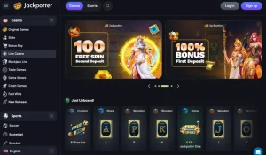 jackpotter casino hp screenshot 1