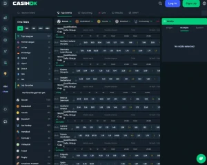 casinok sports screenshot